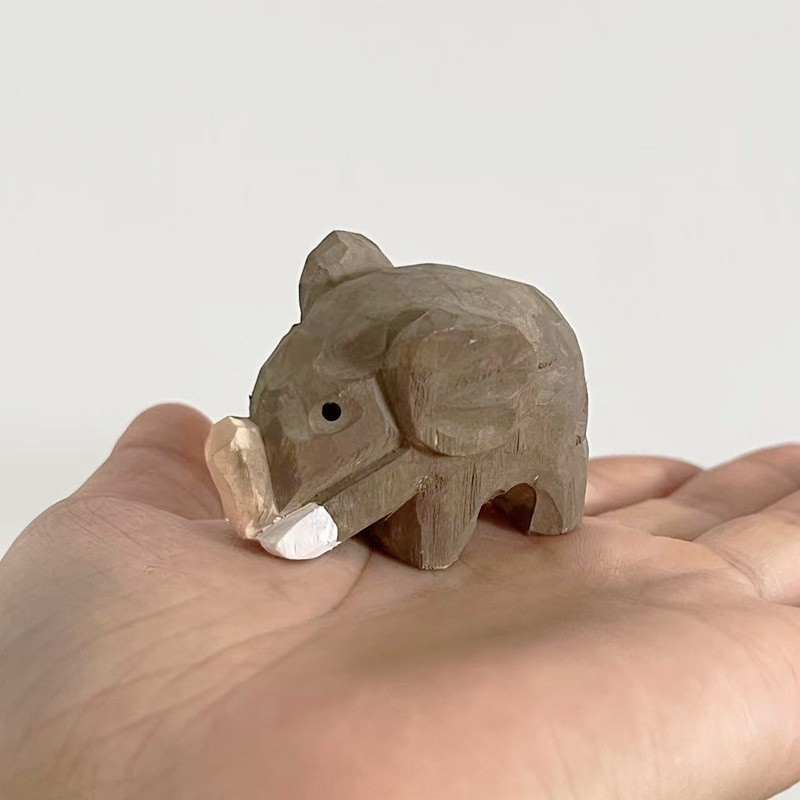 Cartoon Little Tiger Wooden Animal Ornament