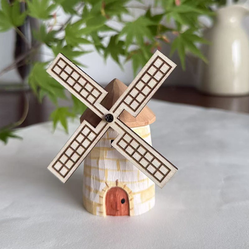 Handcrafted Wheat Field Windmill Ornament & Gift