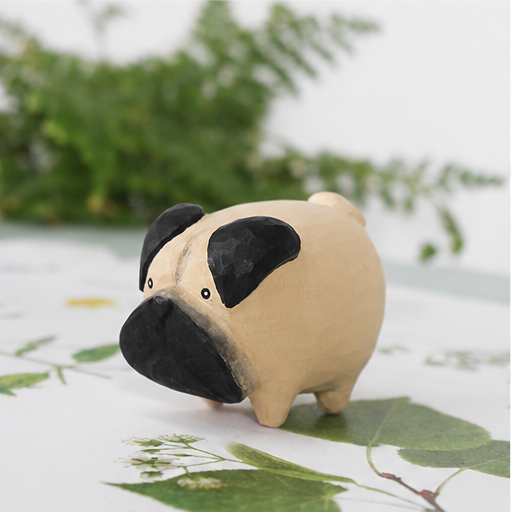 Wooden Puppy Desktop Ornament / Craft