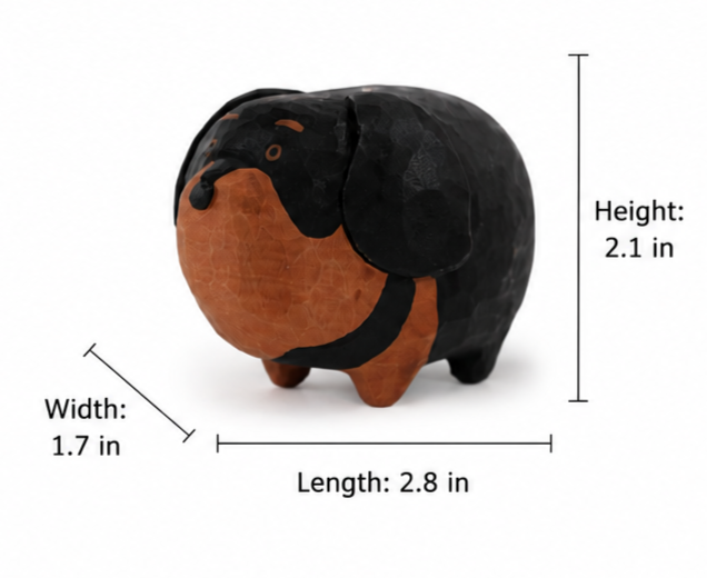 Wooden Puppy Desktop Ornament / Craft