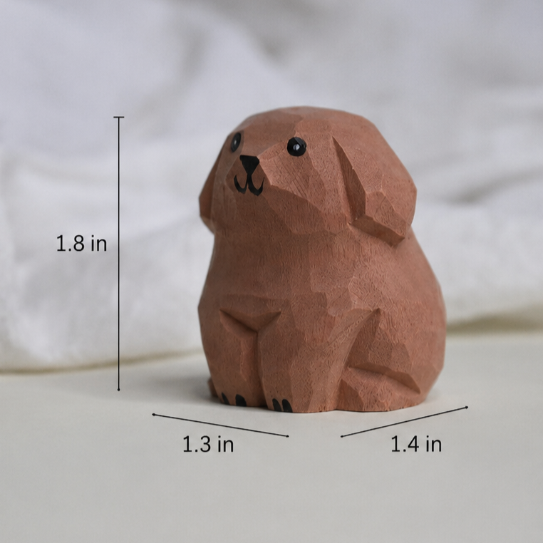 Little Puppy Wood Carving Crafts