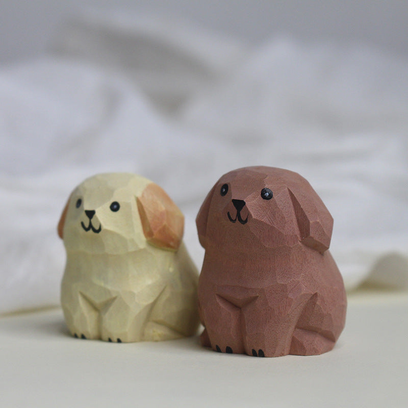 Little Puppy Wood Carving Crafts