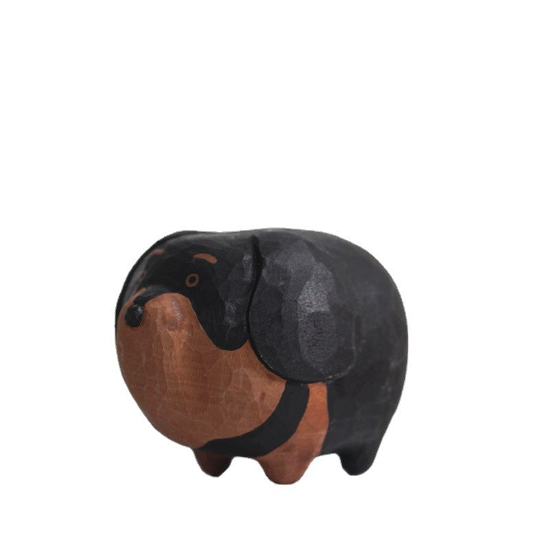 Wooden Puppy Desktop Ornament / Craft