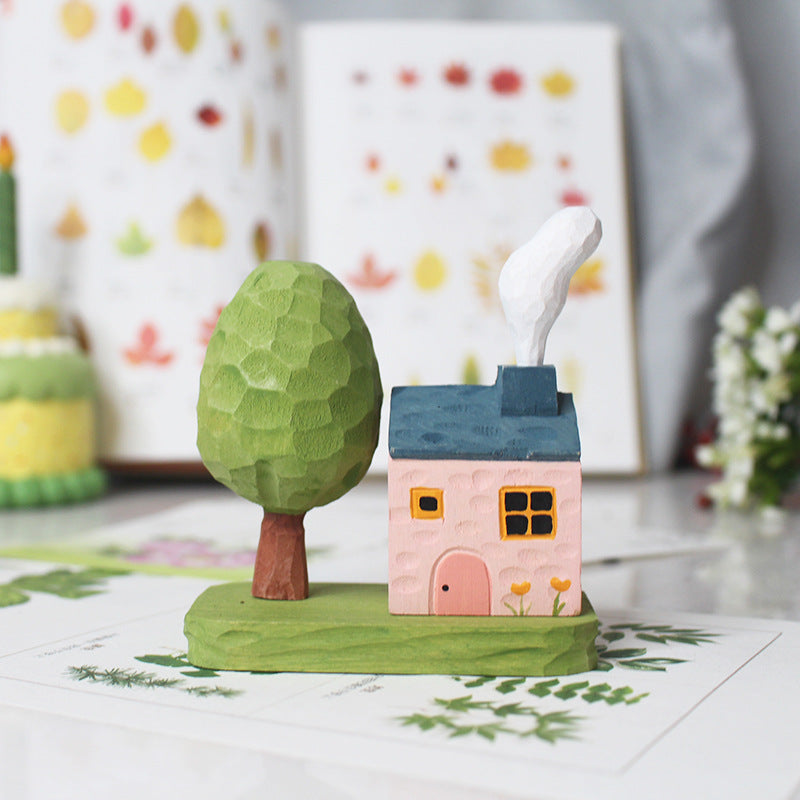 Handcrafted Wooden Fairy Tale Cottage Playset