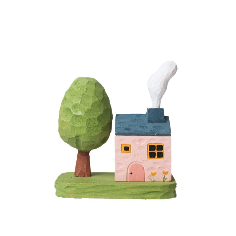 Handcrafted Wooden Fairy Tale Cottage Playset