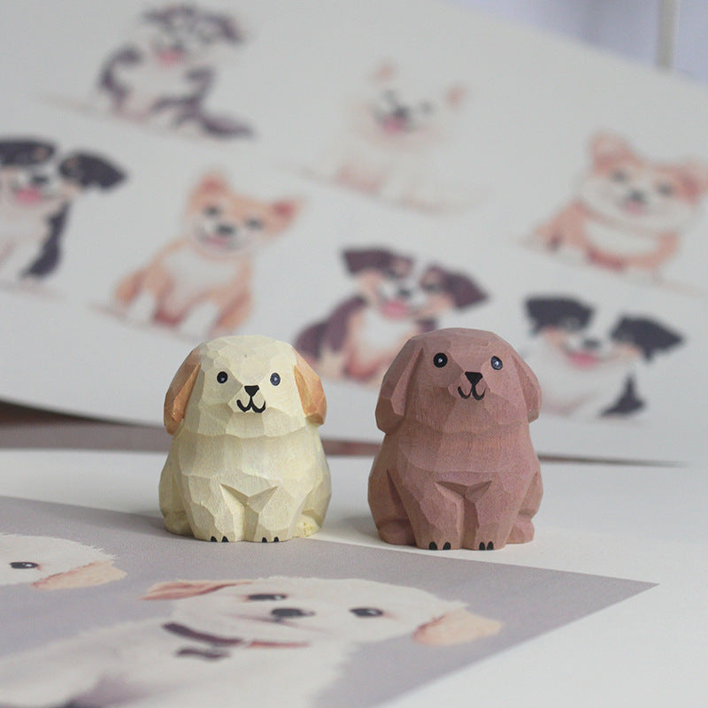 Little Puppy Wood Carving Crafts