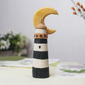 Fan Moon Lighthouse Wooden Carving Decorative Gift Set